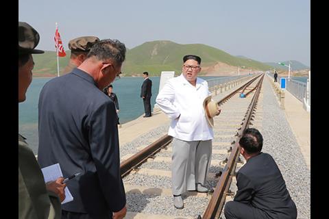 North Korean leader Kim Jong Un inspected the Koam – Tapchon railway (Photo: Korean Central News Agency).